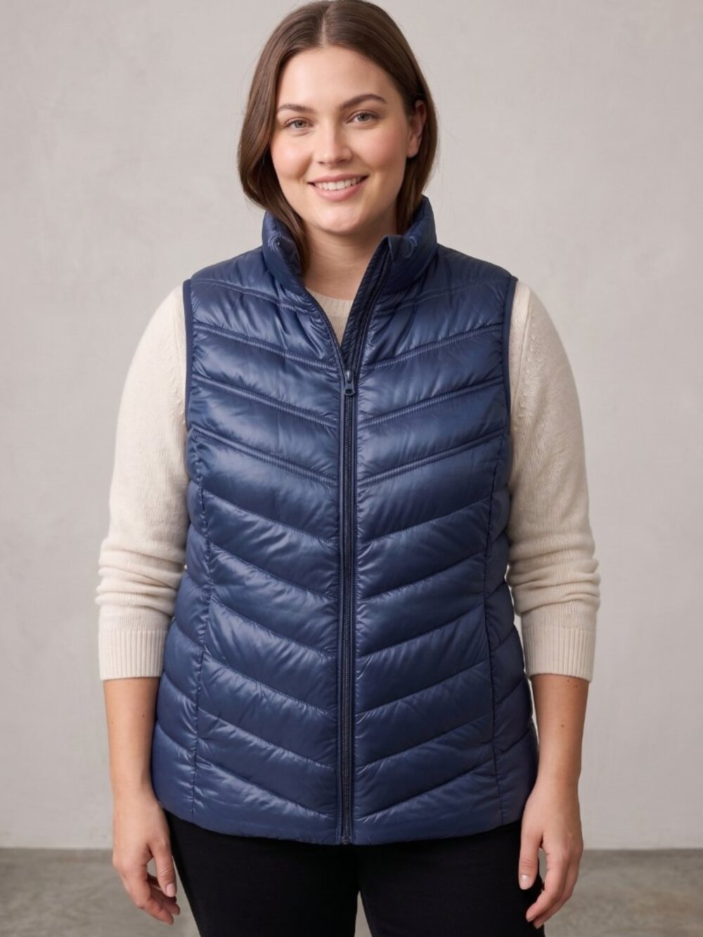 NWT 32 Degrees Heat Navy Blue Lightweight Puffer Vest Moonlit Ocean Large